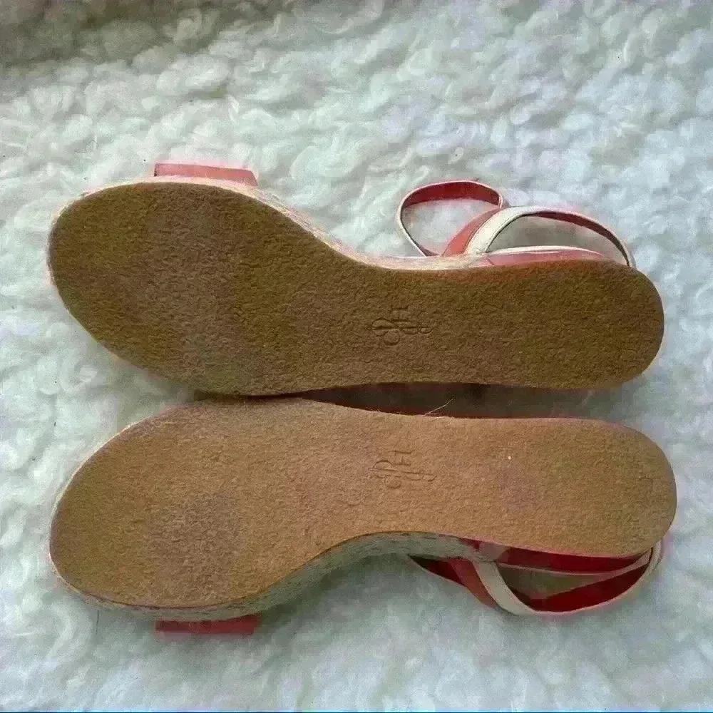 Cole Haan Orange Arden Nubuck Espadrille Wedge